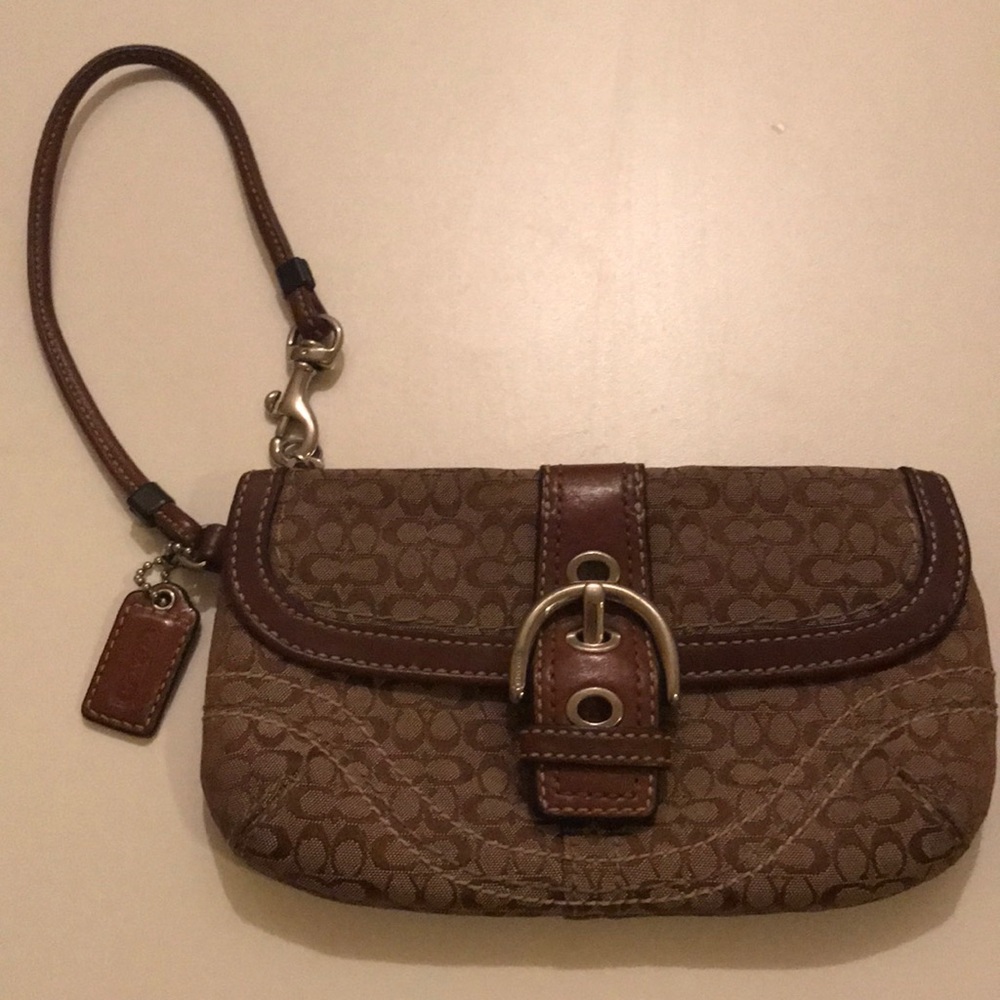 Brown Coach Wristlet